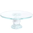 Vowella Crystal Glass Cake Stand, 10.7 Inch Dessert Plate for Wedding ...