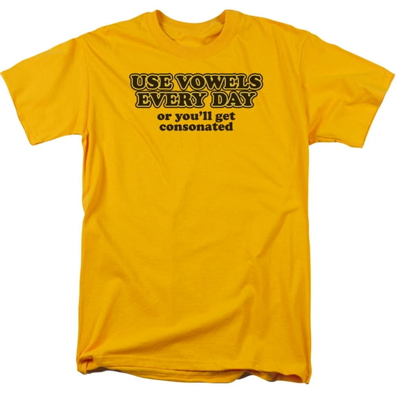 - Vowels Everyday - Short Sleeve Shirt - X-Large
