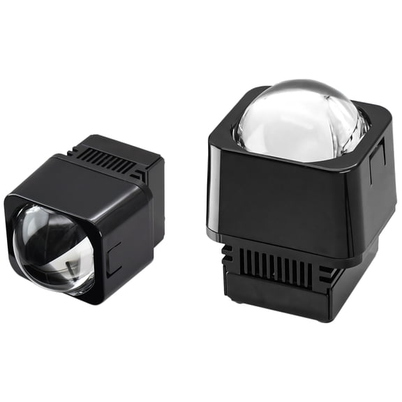Vowen 1.5 Inch Mini LED Projector Lens Headlights for Cars and Motorcycles, Spot Beam Round Yellow Light, 6000K 60W, 2 Pack