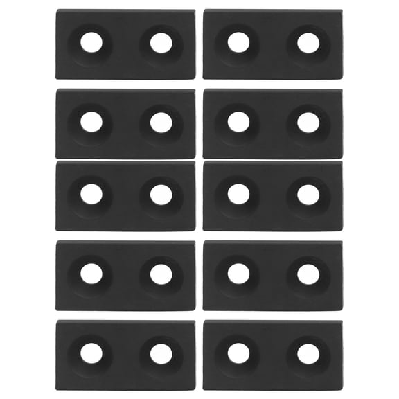 Vowen 10 Pcs 2040 Aluminum Alloy End Cover Plates, Black Anodized Double Hole Profile End Caps for Industrial Extrusion Frame, CNC Router Equipment, and 3D Printer Builds (1.57 x 0.79 in)