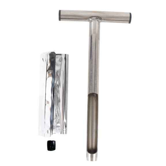 Vowen 12 Inches Stainless Steel Soil Sampler T Handle Portable Probe for Garden Lawn Farm Care with Two Reusable Sample Bags