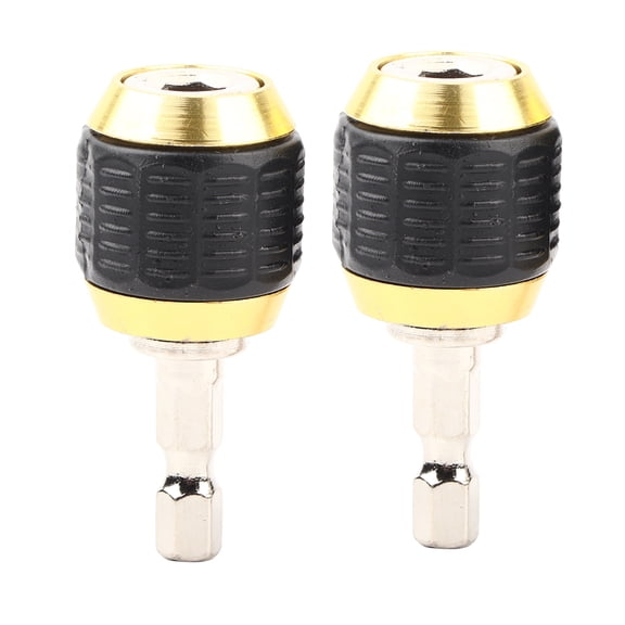 Vowen 2PCS 60mm Drill Chuck Hex Screwdriver Impact Driver Adapter 1/4 Inch Hex Shank Drill Bit Tool Stainless Steel Quick Release Converter for Electric Hand Drills