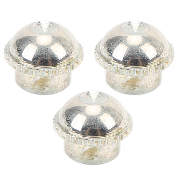Vowen 3 Pieces Piccolo Screw Caps Aluminum Alloy Piccolo Head Crown Covers Silver Woodwind Instrument Replacement Parts for Piccolo Head, Standard Size, 3 Count