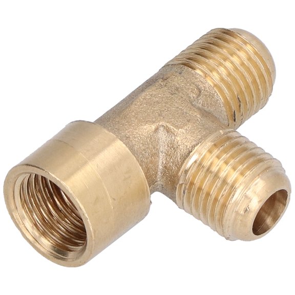 Vowen 3-Way Adapter Brass External Threaded Splicer Joint Fitting for Pneumatic Accessories, Durable Rust-Resistant Air Compressor Tube Connector Part