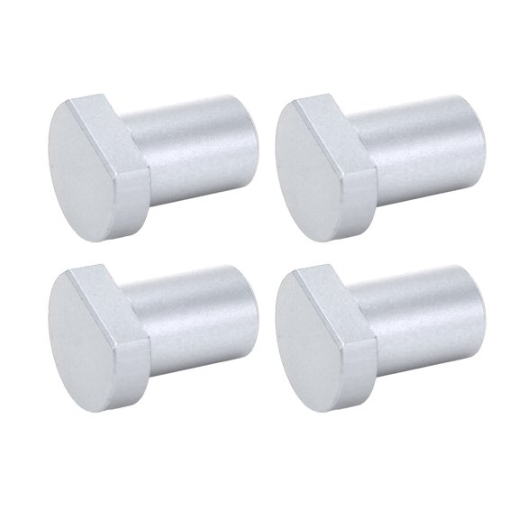 Vowen 4 Pcs Bench Dogs 19mm 0.7 Inches Diameter Workbench Peg Aluminum Alloy High Strength Woodworking Desktop Stop Tenon Silver for Wood Boards Fixing
