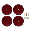 Round Binding Posts Vowen 4-Piece Round Red Safety Reflectors, 2.83 Inches Diameter Screw ...