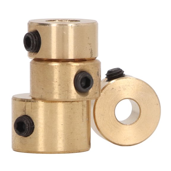 Vowen 4PCS Brass Drill Bit Stop Collar Set, 6mm 8mm 9mm 10mm (0.24-0.39 in) Fast Positioning Locking Limit Ring for Woodworking Depth Control
