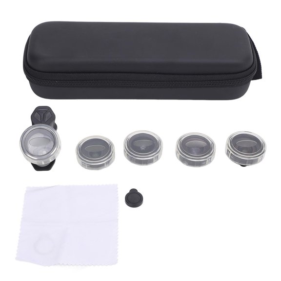 Vowen 5 in 1 Smartphone Camera Lens Kit with 10x Macro, 2x Telephoto, 195 Degree Fisheye, 110 Degree and 170 Degree Wide Angle Lenses for Double and Single Lens Phones