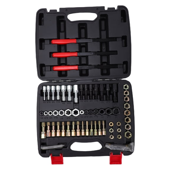 Vowen 61-Piece Thread Repair Kit for Damaged Nuts and Bolts, Portable UNC UNF and Metric Thread Chaser Set for Automotive Mechanical Repairs, Carbon Steel
