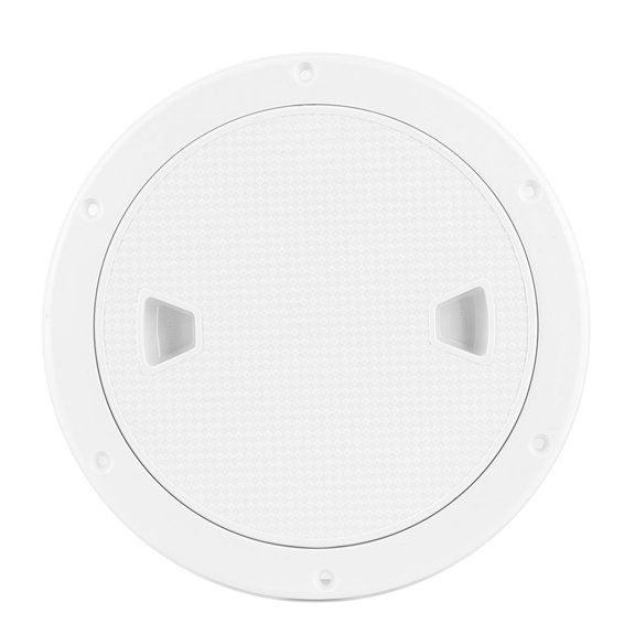 Vowen 9.84in Deck Plate Round White Anti-UV Corrosion-Resistant Boat Inspection Hatch Cover Replacement with Non-Slip Surface for Marine Rigging