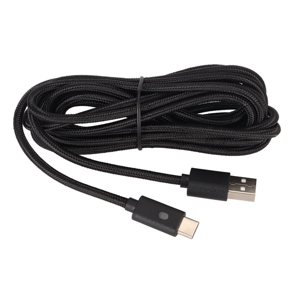 Vowen 9.8ft Nylon Braided USB Type C Fast Charging Cable Cord with LED Indicator for Xbox Series X, Series S, PlayStation 5, and Nintendo Switch Controllers - Black