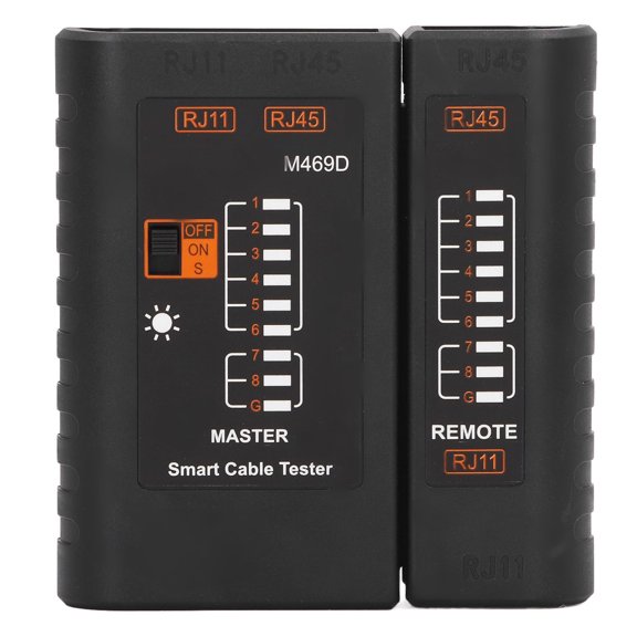 Vowen ANENG Network Cable Tester LED ABS Accurate Detection Portable LAN Cable Tester Black RJ45 RJ11