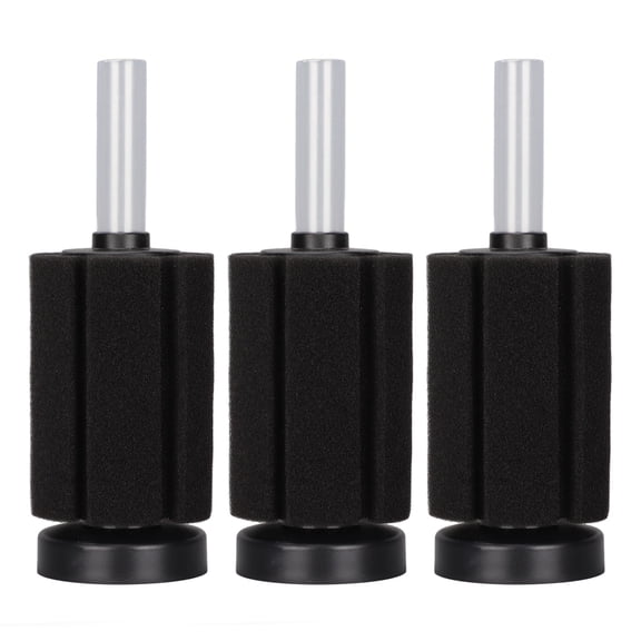 Vowen Aquarium Sponge Filter, Quiet Fish Tank Biochemical Sponge Filter with Air Tubes for Betta Fry Shrimp, Mechanical and Biological Filtration, 3 Pack