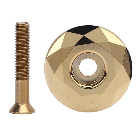 Vowen Bicycle Headset Top Cap Aluminum Alloy Lightweight Bike Front Fork Stem Top Cap for Mountain Bikes Golden 10 inches / 25.4 cm
