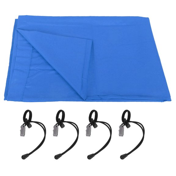 Vowen Blue Photography Background 9.7 x 6.5 ft (2.97 x 1.97 m) Cotton Studio Backdrop with 4 Clips, Foldable Non-Reflective Chroma Key Photo Screen for Portrait Video