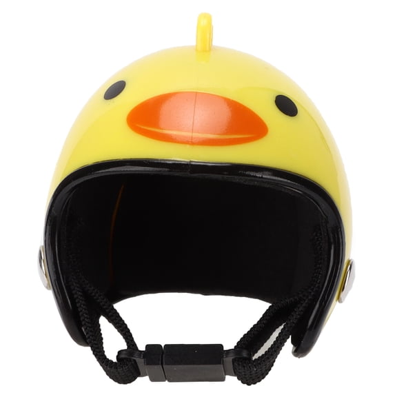 Vowen Chicken Hard Hat Small Headwear Funny Pet Accessories for Chickens and Birds, Yellow Duck Design, Adjustable Elastic Band, Plastic Cap, 1.3 x 1.3 x 1.3 inches