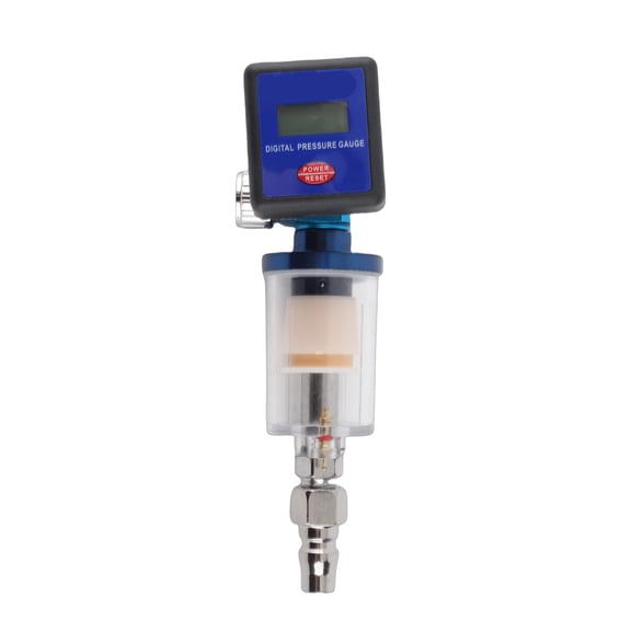 Vowen Digital Air Regulator Pressure Display Meter Water Trap Filter MF08 MF01 with 1/4in Thread Connector 0-140 PSI 10 Bar