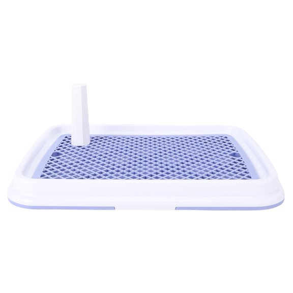 Vowen Dog Toilet High Fence Odor Proof Easy to Clean Plastic Pee Pad Holder Pet Potty Tray with Urine Tray for Small Dogs and Puppies, Blue, 17.72 x 12.99 inches / 45 x 33 cm