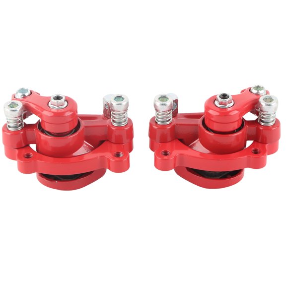 Vowen Front and Rear Disc Brake Caliper Set Mechanical Brake Assembly Replacement for 47cc 49cc Two Stroke Mini Pocket Dirt Bikes Red Metal Parts 2 Count