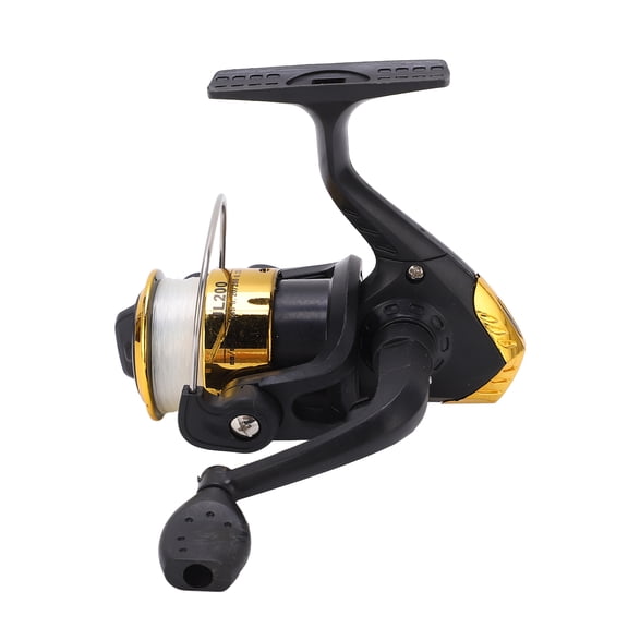 Vowen Golden Fishing Spinning Reel with Pre-Spooled 40M NO.6 Line, 3BB Ball Bearings Metal Spool and Folding Rocker Handle for Freshwater Angling
