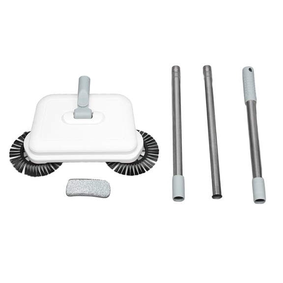 Vowen Hand Push Sweeper 2 in 1 Wet Dry Use 360 Rotating Manual Sweeping Mop for Wood and Tile Floor, 40.16 inches / 102 cm Height, Lightweight Household Floor Sweeping Mop Cleaning System