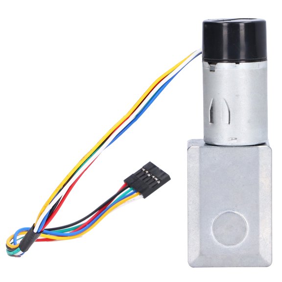 Vowen High Torsion Worm Gear Motor Full Metal Self Locking Encoder Reduction Motor Single Shaft 10RPM DC6V