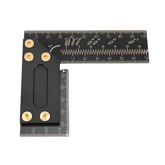 Vowen Marking Ruler 100mm 4 inches 90 Degree Layout and Marking Tool Fiberglass Framing Square for Woodworking Engineering