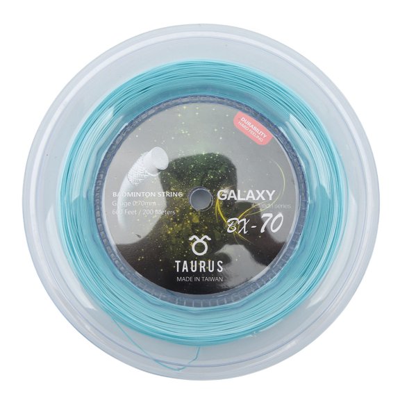 Vowen POWERTI BX70 Badminton Rackets String High Elastic Nylon Badminton Racquet String 0.7mm Diameter 200m / 656.2ft Reel Sky Blue Replacement String for Advanced Players