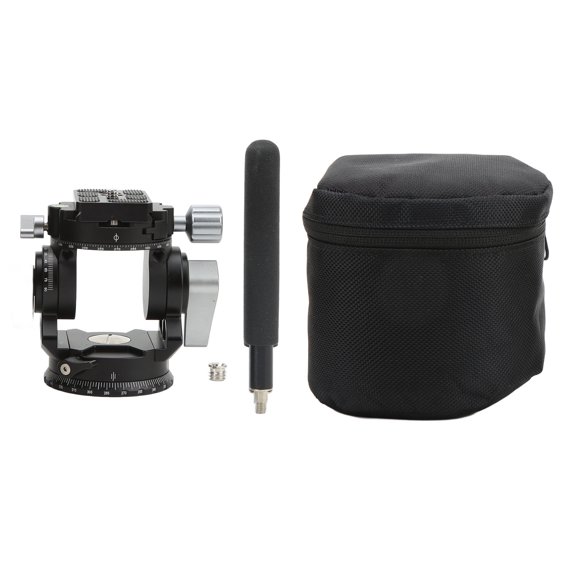 Vowen Panoramic Fluid Tripod Head Aluminum Alloy Damping Video Head with Detachable Handle and Double 360 Degree Pan for Cameras