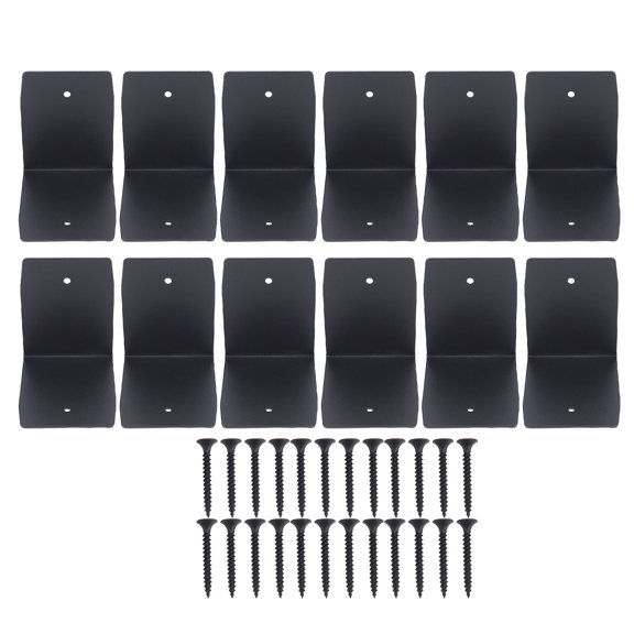 Vowen Pergola Hardware Rafter Clips Black Galvanized Steel Hurricane Clips with Screws for Wood Timber Beam Ceiling Joist 3.7inch