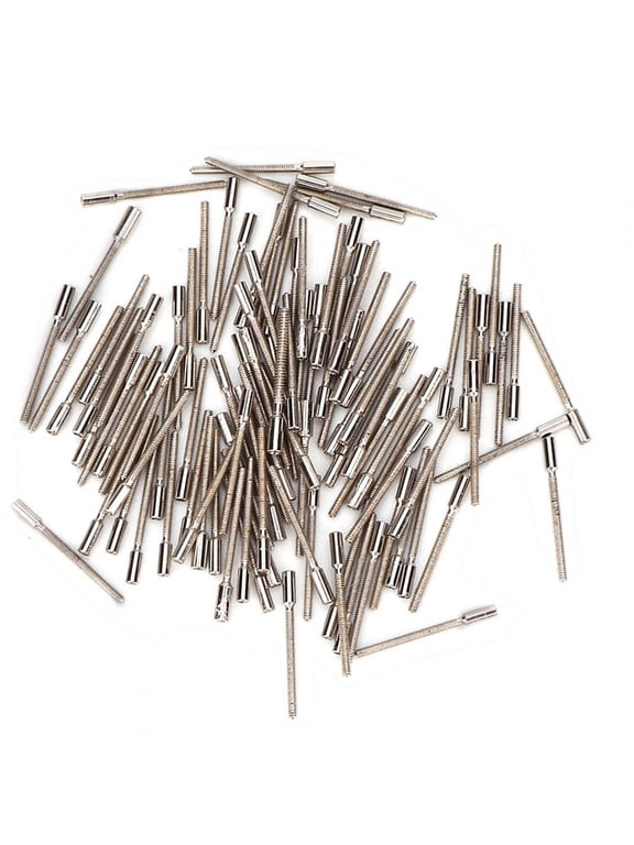 Pocket Watch Winding Stem Extender Pole Extension Rod Bar, 0.7mm Thickness, Professional Watch Repair Tool Kits and Replacement Parts for Watchmakers, 100 Pieces, Silver