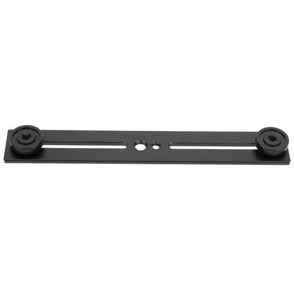 Vowen Portable Dual Flash Bracket Holder, 7.8 x 1.2 Inches / 19.9 x 3 cm Aluminum Alloy Straight Camera Mount Bar with 1/4 and 3/8 Inch Screw Holes for Tripod Light Stand