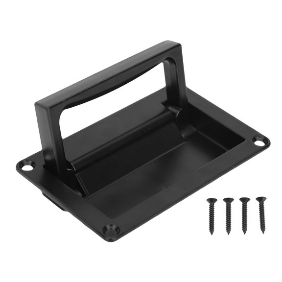 Vowen Recessed Door Pull Handle Zinc Alloy Flush Lift Hatch Toolbox Handle with Mount Screws Black
