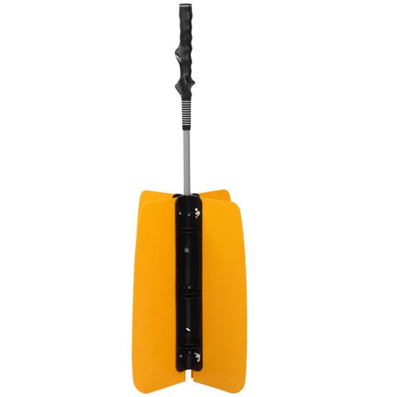 Vowen V-Shaped Golf Wind Resistance Swing Fan Practice Trainer Aid with Non-Slip Rubber Handle Grip for Core Strength Training, Yellow (31.1x15.4x13 Inches)