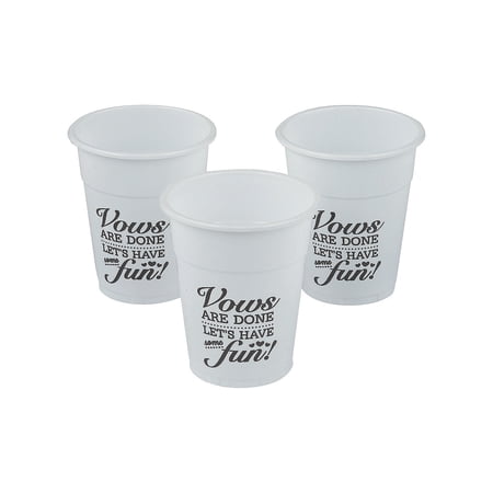 Bulk 50 count Wedding Vows Are Done Let's Have Some Fun Plastic Cups