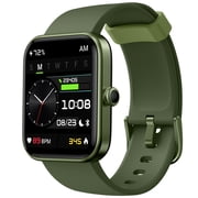 Vowtop Fitness Tracker for Men Women with Aluminum Alloy Frame, 1.69'' DIY Dial with 24/7 Monitor, 14 Sport Modes Smart Watch for Android iOS Phone-Olive Green