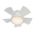 thumbnail image 1 of Vox 26" Matte White Dimmable LED Smart Flush Mount Ceiling Fan with Remote Control, 1 of 7
