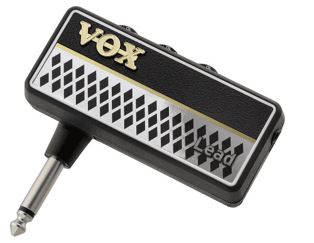 Compact Black and Silver Battery-Powered Guitar Amplifier