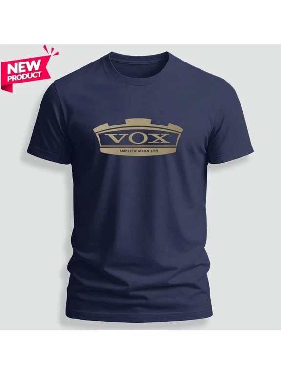 Vox Amplifiers Logo Heavy Cotton USA Graphic Design For Everyday Style T-Shirt, Size S-5XL