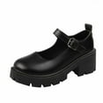 thumbnail image 1 of VoxSoles Women's Ankle Strap Mary-Janes Summer Fashion Platform High Heel Chun𝗄y Pumps 𝖮xford Dress Shoes Vintage Cos-play Girls Students British Shoes, 1 of 7