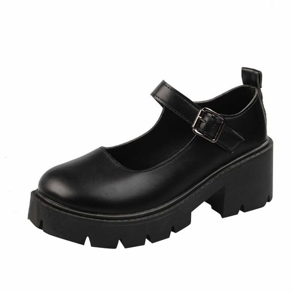 VoxSoles Women's Ankle Strap Mary-Janes Summer Fashion Platform High Heel Chun𝗄y Pumps 𝖮xford Dress Shoes Vintage Cos-play Girls Students British Shoes