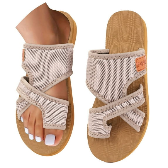 VoxSoles Women’s Extra Wide Summer Sandals Beach Breathable Comfortable Hollow Mesh Slide Orthopedic Design Non-Slip Casual Open Toe