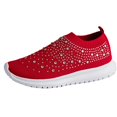 thumbnail image 1 of VoxSoles Women's Rhinestones Mesh Sport 𝖲lip-on Shoes,Non 𝖲lip Good Arch Breathable Lightweight Casual Sock Sneaker Nurs𝖾 Shoes, 1 of 8