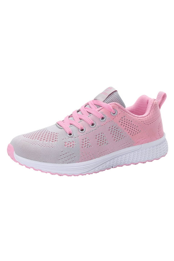 𝖮rthopedic Tennis Shoes for Women Mesh Lace-Up Casual Sneakers Wide Width Running Shoes Comfortable Non 𝖲lip Cushion Sneakers