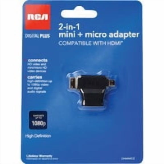 Voxx Accessories RCA 2-In-1 Mini+Micro HDMI Adapter - Pack of 10