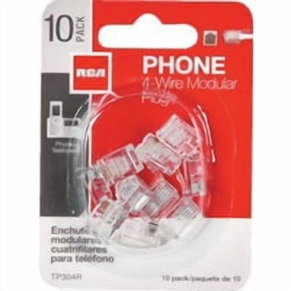 Voxx Accessories RCA Clear Modular Outlet Phone Plug - Pack of 24
