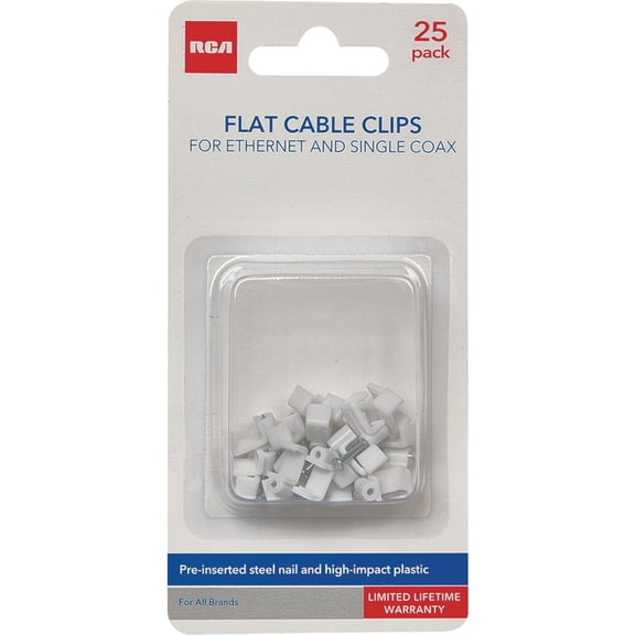Voxx Accessories RCA Flat Cable Clip - Pack of 6