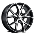 thumbnail image 1 of Voxx Lumi 18x8 +20 Gloss Black Machined Face Wheel Rim 5x115 (QTY 1), 1 of 3