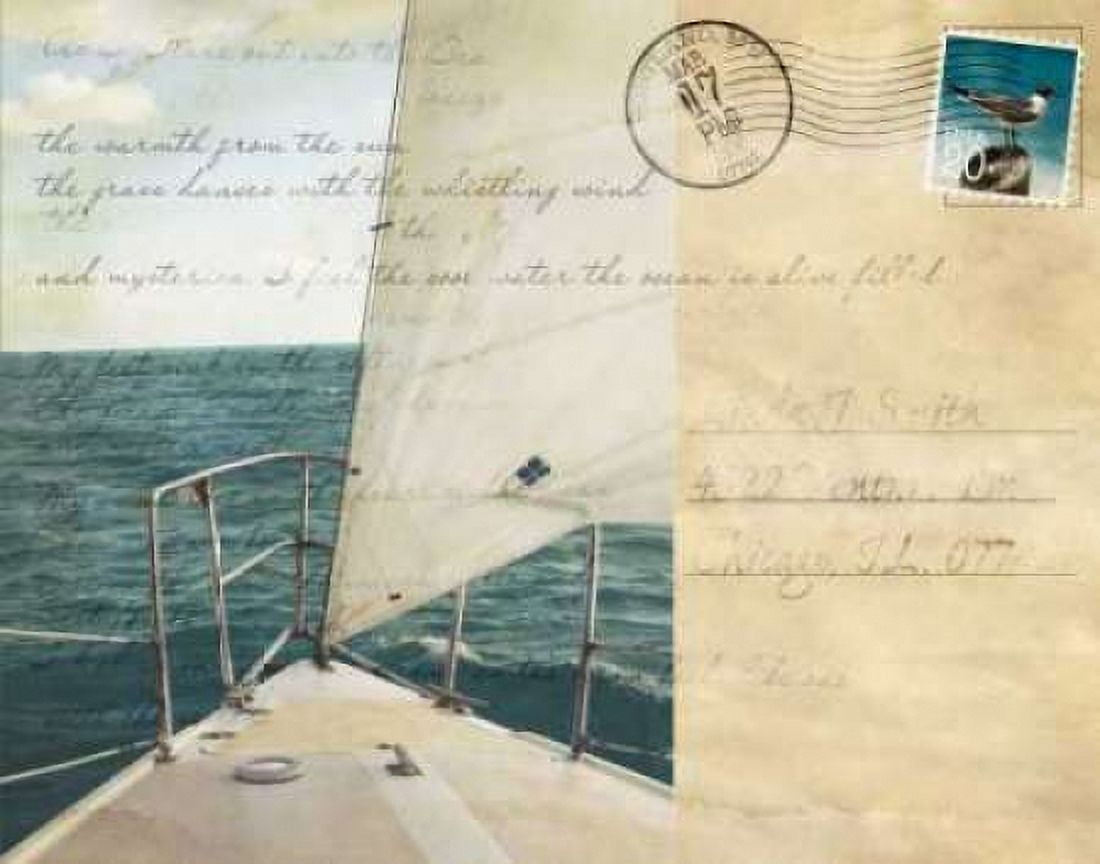 Voyage Postcard I Canvas Art - Susan Bryant (22 x 28)