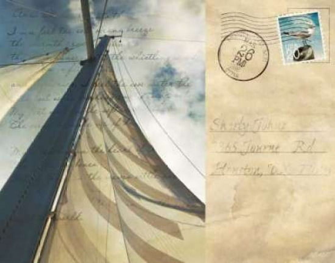 Voyage Postcard II Canvas Art - Susan Bryant (22 x 28)